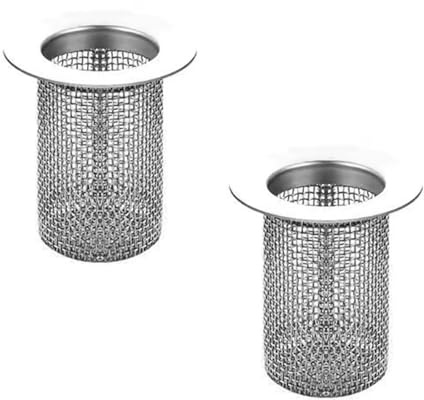 Duschavloppsskydd handfat, extra lång hårfångare dräneringsskyddskorg, 40 mm badkar i rostfritt stål och diskbänks-sil, lätt att installera
