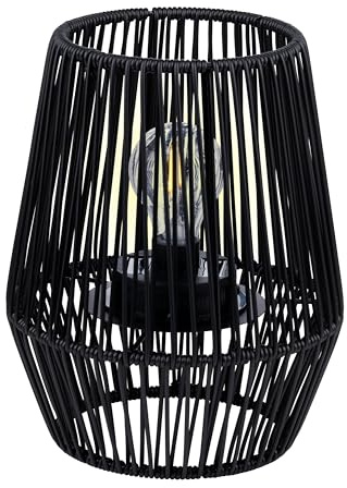 Arti Casa Solar Tischlampe - Solarleuchten Garten - Solar Gartenleuchte mit Warmweißem Licht - Brenndauer bis zu 8 Stunden - IP44 Wasserdicht - 20 x 20 x 25 cm - Schwarz