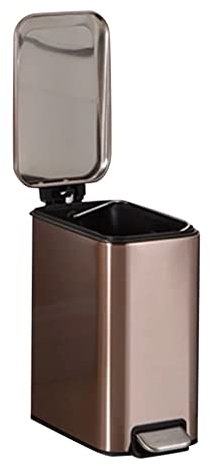 JKJZSALJ Poubelle À Pédale en Acier Inoxydable Rectangulaire 5 L Poubelle De Cuisine Poubelle Porte-Sac Poubelle Poubelle À Pédale pour Salle De Bain