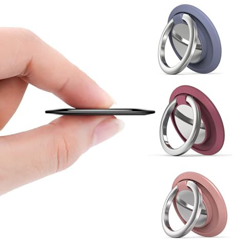LAOYEFACAI Porte-Anneau de téléphone Portable 3 pièces Porte-Anneau Poignée de Doigt Claire Support d'anneau Rotation à 360 degrés Support d'anneau Compatible avec Divers téléphones (4)