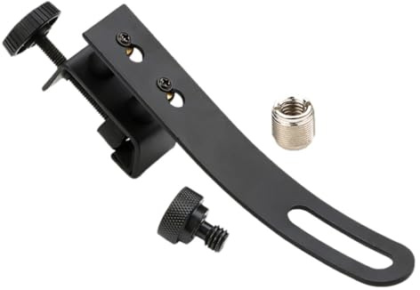 EPIGEIST Trommelmikrofonhalterung Verstellbarer Mikrofonclip Stoßfester Drum Rand Clip für Verschiedene Instrumente Sicherer Halt und Einfache Montage für Musiker