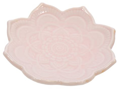 PartyKindom Plateau Décoratif Céramique Forme Fleur Mandala Coupelle Bijoux Pour Anneaux Porte-collier Organisé Pour Rangement Accessoires Élégants
