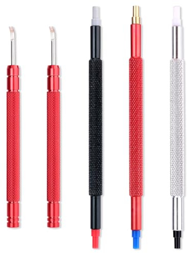 BOXOB 5pcs Outils de Retrait d'Aiguilles Montre, Kit d'Outils Réparation d'Aiguilles Montre Outils Réparation Montres-Bracelets Horlogers Extracteur Piston pour Réparations Montres-Bracelets