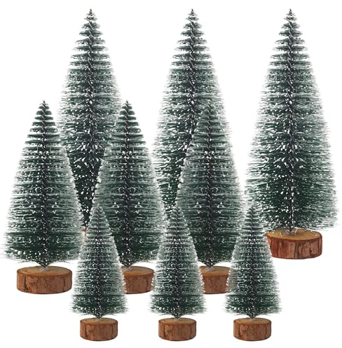 9 pezzi albero di natale piccolo – alberelli di natale piccoli, decorazio mini albero di natale, albero natale piccolo, per decorare soggiorno, tavolo, alberi di natale piccoli 3 misurare(10/15/20cm)
