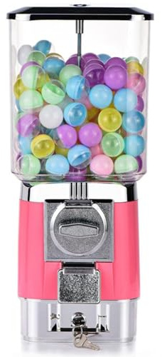 RKXKJ Mini Les Distributeurs Automatiques À Domicile, Distributeurs Automatiques De Bonbons À Capsule Rétro, Distributeur De Bonbons avec 30 Jetons 100 Balles Vides, Machine À Bulles pour Enfants