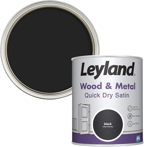AXpower Inspirational Technology Empowering People Quick Dry Drip Satin Paint 750ml – Black, Interior & Exterior Wood and Metal, Smooth Satin Finish, Easy Application, Durable & Long Lasting