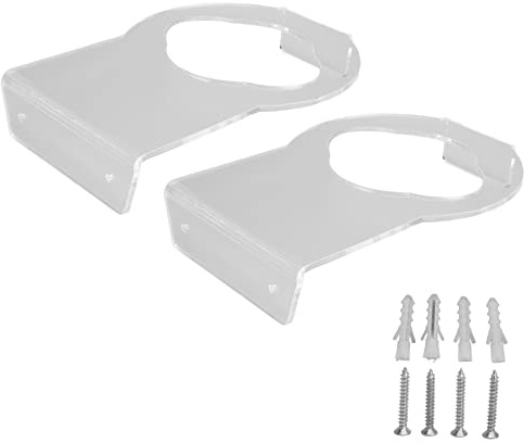 Supporto per basket con montaggio a parete, 2 pezzi, portaoggetti per basket in acrilico, portaoggetti per espositori con palline trasparenti, per calcio, pallavolo, rugby, calcio (Confezione da 2