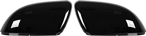 X AUTOHAUX Pair New Exterior Rear View Mirror Housing Door Wing Mirror Covering Cap Glossy Black for Volkswagen Golf 6 2009-2012