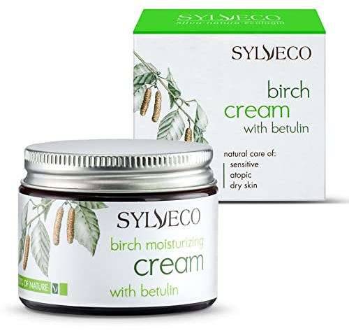SYLVECO Crème de bouleau en verre pour peaux mixtes 50 ml – Crème de nuit avec bétuline – Crème hydratante pour le visage Soin de nuit