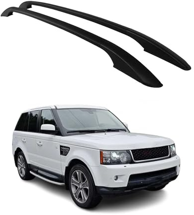 OMAC Dachreling Dachgepäckträger kompatibel mit Range Rover Sport 2005-2013 Alu Schwarz