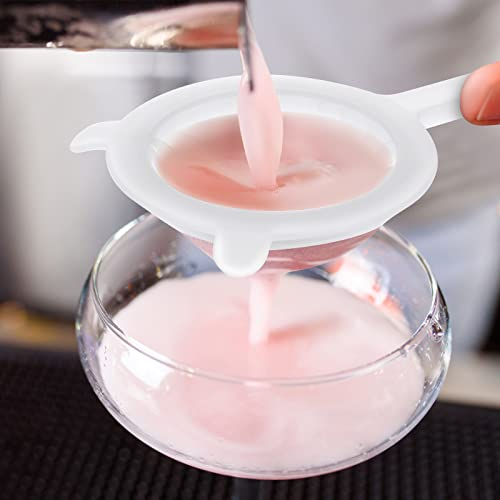 Colador de alimentos de malla ultrafina Cobee, colador de malla de nailon con asa, colador de plástico de malla de yogur para alimentos de cocina café miel té (200 mallas)