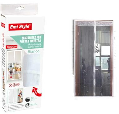 Tenda Zanzariera Magnetica Per Porta, 160X240cm, Colore bianco, Zanzariera Anti Insetti Con Adesivo, Facile da Installare