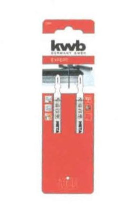 kwb 2x lame per seghetto alternativo per metallo, lunghezza media (adatte per alluminio, metalli non ferrosi, acciaio HSS, denti ondulati e fresati, passo dei denti 2 mm, albero a T)