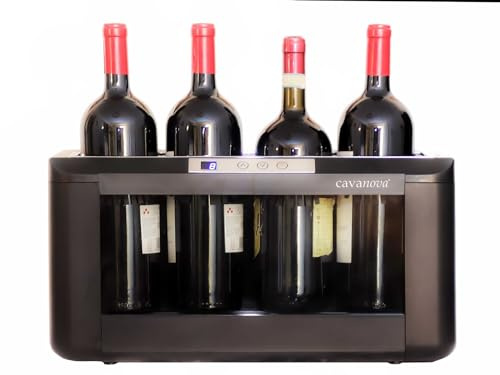 Enfriador de botellas, enfriador de barra vino horizontal para 4 botellas magnum o 5 botellas estándar OW004M CAVANOVA, Open Wine botellas magnum