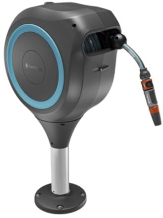 Gardena Caja de mangueras para terrazas RollUp M (turquesa), 20 m