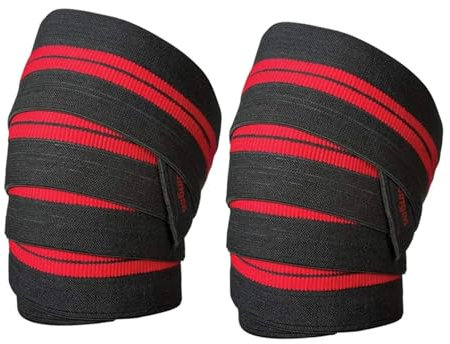 DSFDFDG Rodillera para Deportes 1 Pair Weightlifting Knee Wrap Powerlifting Squat Compression Elasticity Elbow Wraps Training Sport Safety para Hombres Y Mujeres