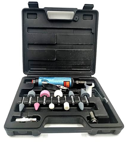 Air Hammer, 14 Pieces Air Compressor Die Grinder Grinding Polish Kit 1/4 Air Grinder Mill Engraving Tools Kits Pneumatic Polishing Machine