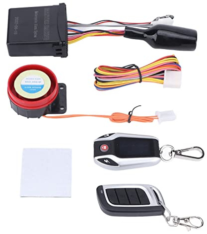 de alarma de motocicleta Torvex, kit de seguridad anti -robo de 2 vías con llave remota y sirena de 105-125dB para vehículos eléctricos Scooter de moto (Sans manomètre)