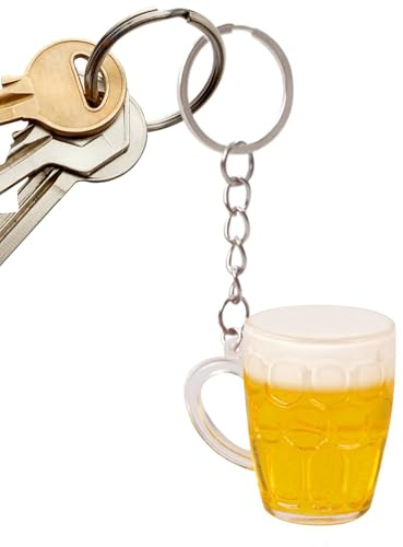 Décapsuleur porte-clés, mini tasse à bière, charme, cadeau d'alcool, porte-clés unique en acier inoxydable pour hommes et femmes, accessoire de fête préféré pour portefeuilles, sac à dos
