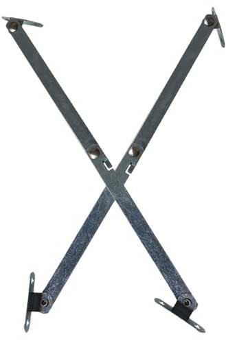 PENIKOKO Foldable Lid Support Hinges for Furniture, Easy Installation Iron Folding Hinges for Wooden Boxes and Mirrors, Sturdy Silver Finish, for Wardrobe or Floor Mirror Use