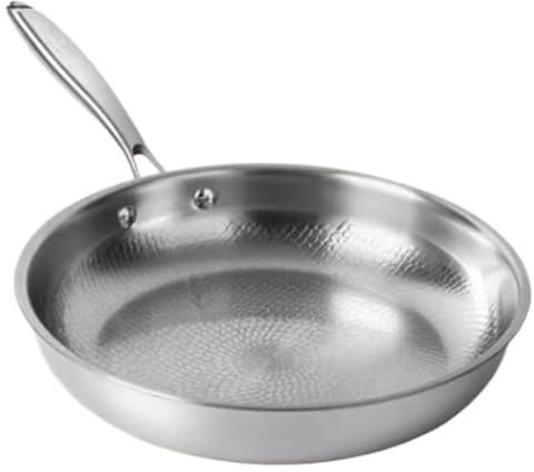 Duvcoywae Sartén Para Freír - Sartén Antiadherente - Sartenes De Cocina De Titanio Martillado | para Cocinar en Estufa de Cocina Tortitas Desayuno Pescado Filete Huevo Carne Verdura