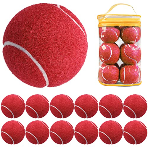 Generisch 12er Pack Druck-Tennisbälle Natürlicher Gummi Trainingsbälle mit gleichmäßigem Sprung Blank für Autogramm Übung