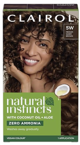 Clairol Natural Instincts Semi-Permanent No Ammonia Hair Dye, 5W Medium Warm Brown