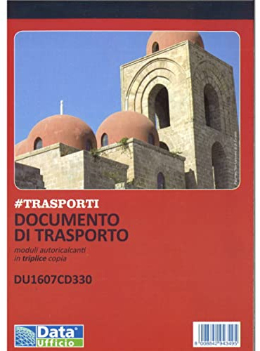 Data ufficio Blocco Documenti di trasporto Triplice copia 215X148mm DU1607CD330 5 Pezzi