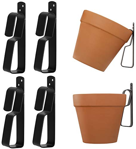 ChasBete Tontöpfe Aufhänger, Schwerlast Terracotta Blumentopf Clip für Wandhalterung Tontöpfe, Verborgen Blumentopf Hängend 4PCS