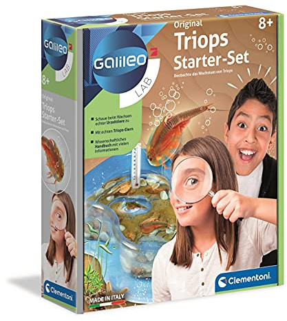 Clementoni Clementoni 59259 Galileo Lab Kit de démarrage de triops – Cultivez et observez des crabes préhistoriques – Boîte d'expérimentation pour Enfants à partir de 8 Ans – Jouet Biologique