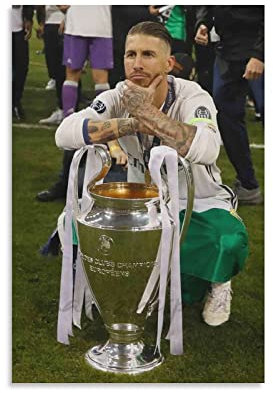 Fußballspieler Sergio Ramos Poster Fußball Handsome Leinwand Wandkunst Poster Dekorativ Modern Home Print Bild Kunstwerke Poster 40 x 60 cm