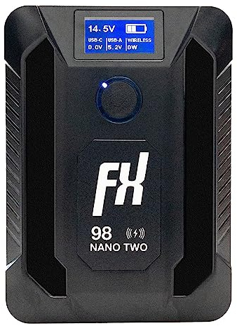 SONGING FXLION Wireless Nano Two-PRO Tiny V-Mount/V-Lock Battery with Type-C, D-tap, USB A, Micro USB for Cameras, Camcorders,Large LED Lights, Monitors, MacBook and Smartphone (98Wh)
