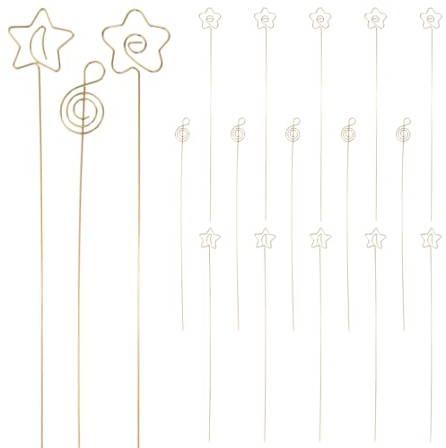SEWACC 30stücke Metall Blumenstäbchen für Gestecke Tischkartenhalter Blumenstecker Bilderhalter für Tischdekorationen Partykartenhalter Notizhalter Fotohalter