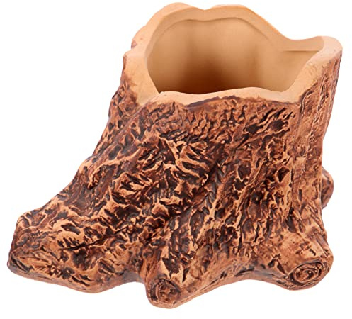 POPETPOP Pot De Fleur Céramique Créatif Imitation Racine Arbre pour Succulentes Et Plantes Miniatures Jardin Intérieur Et Extérieur Décoration Élégante pour Balcon Et Maison