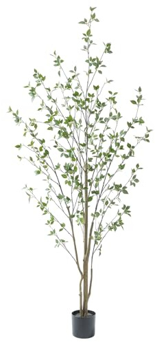 Bellacat 7ft Artificial Citrus Tree with Lifelike Leaves, 84in Faux Citrus Tree with Realistic Trunks, Fake Citrus Tree for Home Office Living Room Bedroom Porch Decor.