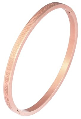 MILAKOO Damen Edelstahl Armreif Oval Bangle Frauen Stapelbar Manschette Armband Freundschaft Armbänder für Party Hochzeit Geburtstag