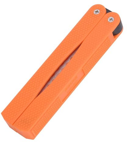Glomora grindstone,400/600 Grit Knife Sharpener Handheld Double Sided Sharpening Stone Folding Pocket Diamond Whetstone Knife Sharpeners for Outdoor Camping Kitchen Garden(Orange)