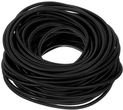 sourcing map Wire Loom Tubing 30M - 4.5mm, Wire Conduit Hose Cord Protector Cable Sleeves Flexible Electrical Wire Cover