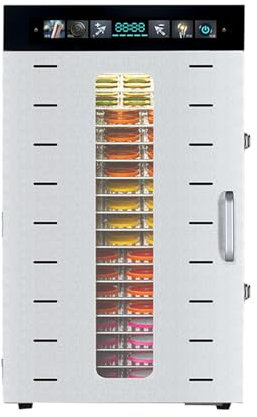 Deshidratadores De Alimentos 1350w/1375w,Máquina Deshidratadora De Alimentos Eléctrica Con Temporizador De 24 Horas,Máquina Secadora De Carne Seca De Acero Inoxidable Para Frutas,20-layer