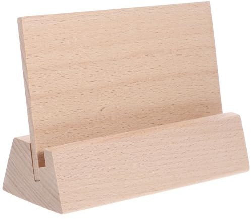 GRIRIW Kartenständer, Tischnummernhalter, Kartenständer Aus Holz Für Die Kartenpräsentation, Tischkalender-sockel Aus Holz, Solider Postkartensockel Aus Holz
