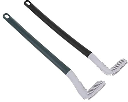 ABOOFAN 2pcs Golf Brush Toilet Cleaning Brush Ergonomic Handle for Bathroom and Toilet Wall-mounted Design Efficient and Convenient Cleaning Tool Dark Night and Midnight
