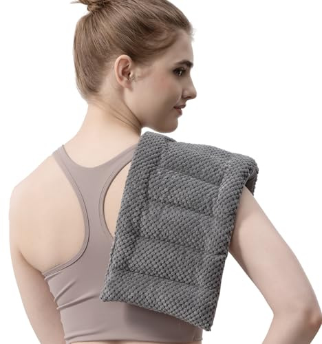 UNCN Microwave Heat Pad 18x43 CM | Wheat Bags Microwavable for Pain Relief | Reusable Bean Bag | Weighted Hot Pack for Neck, Shoulder, Cramps, Back | Warm Compress