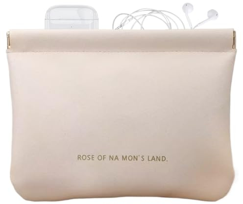 Huxibai Pochette Clés, Pochette de Rangement avec Fermeture à Ressort, Porte-Monnaie Imperméable Léger avec Fermeture Ressort pour Voyage Maison Collègues