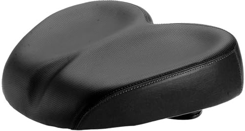 Noseless Bike Seat, Extra Comfort Bicycle Seat, Wide Large Bicycle Saddle with PU Waterproof and Sponges Soft Pad, Suitable for Men and Women Outdoor & Indoor Riding