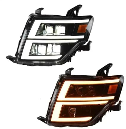 RCUIHGFB Faro Principale Compatibile con per Pajero V93 V97 V87 2009-2021 Proiettore Fari Lampada Frontale Luci Diurne Coppia Auto Car