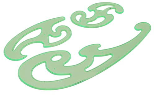 HEEPDD Juego de 3 Reglas Curvas Francesas, Plantilla de Dibujo de Plástico para Diseño de Ropa, Obras de Arte y Uso en Oficina, Ideal para Estudiantes y Diseñadores