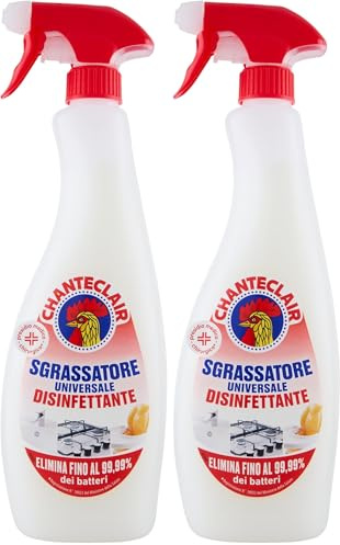 Sgrassatore Universale Chanteclair Disinfettante Spray, 750ml (Confezione da 2)