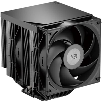 CPS PCCOOLER RT720 TC 7 Heatpipes Dual-Tower CPU Luftkühler | 120 mm Hydraulik-PWM-Lüfter, Verformungsfeste Halterung, Kupfer-Reflow-Basis, Intel LGA 1851/1700 AMD AM5