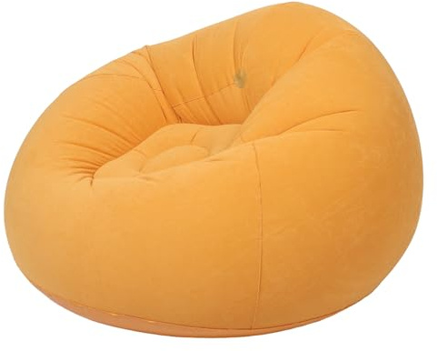 BAZEITFLOW Aufblasbarer Outdoor Sitzsack Sofa Beflockt Wetterfest Kompakt Faltbar Ergonomischer Camping Liegestuhl für Erwachsene Terrasse Pool Picknick und Reisen