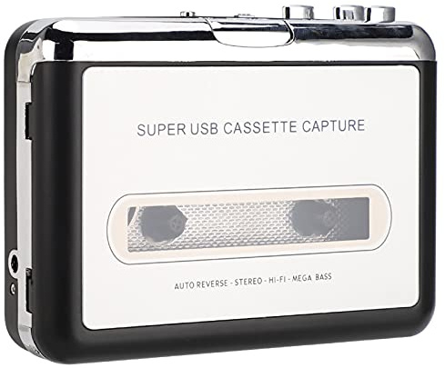 Xiuganpo Convertitore di Cassette Nastro USB Portatile per Lettore di Acquisizione MP3, Converti Vecchi Brani in MP3 per Computer, per un Utilizzo Flessibile Ovunque